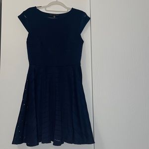 Navy Blue Dress with triangle cutouts